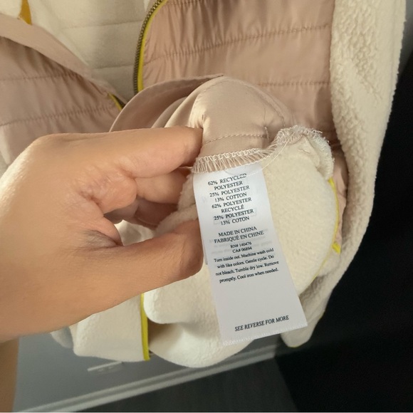 Faherty Large Cobble Hill Popover Fleece 1/4 Zip Cream - Picture 5 of 10